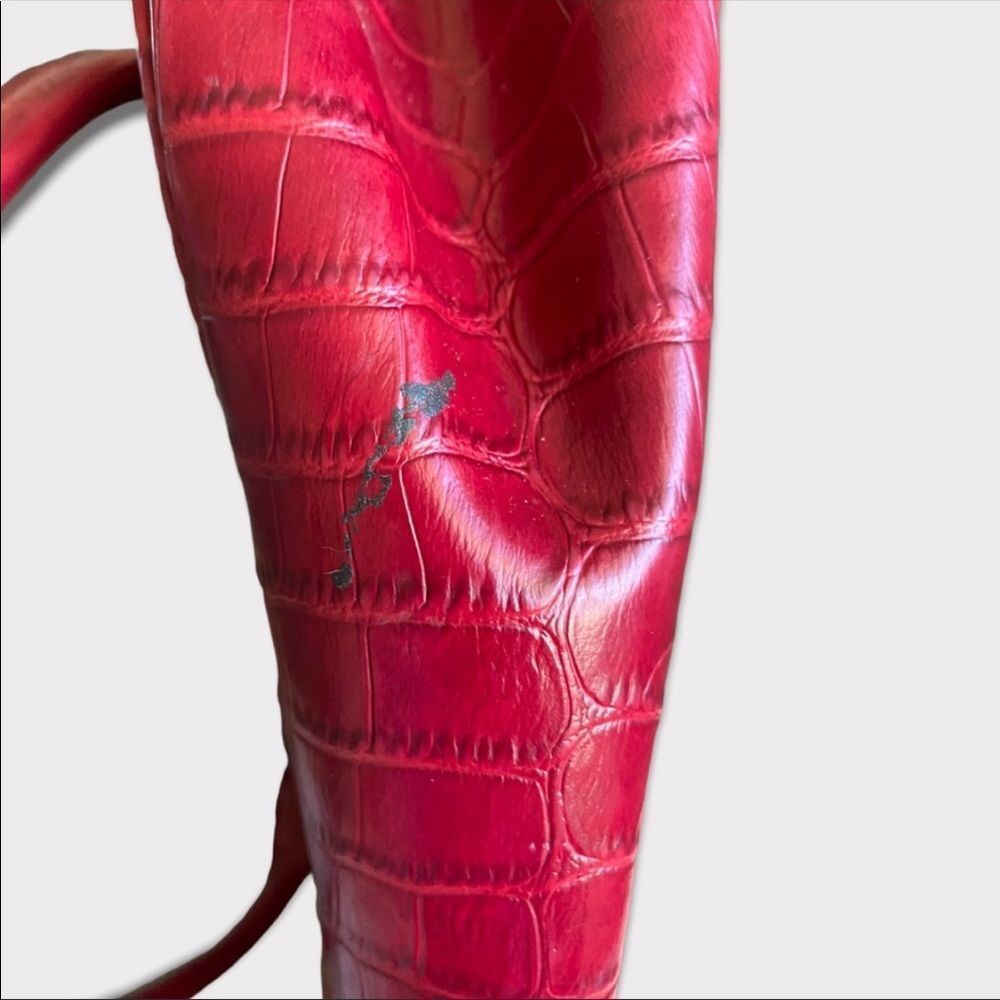 CLEO | Red Faux Snakeskin Purse - Picture 8 of 9